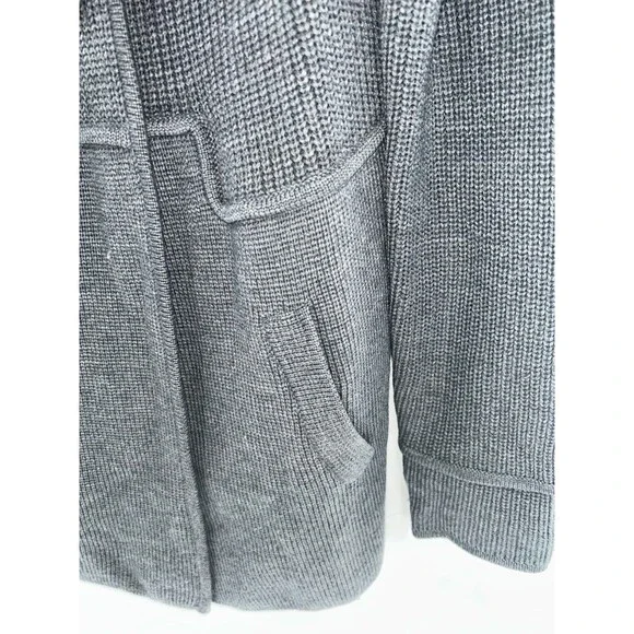 Women's Magaschoni Gray Merino Wool Cardigan Sweater Size M L? - Picture 5 of 8